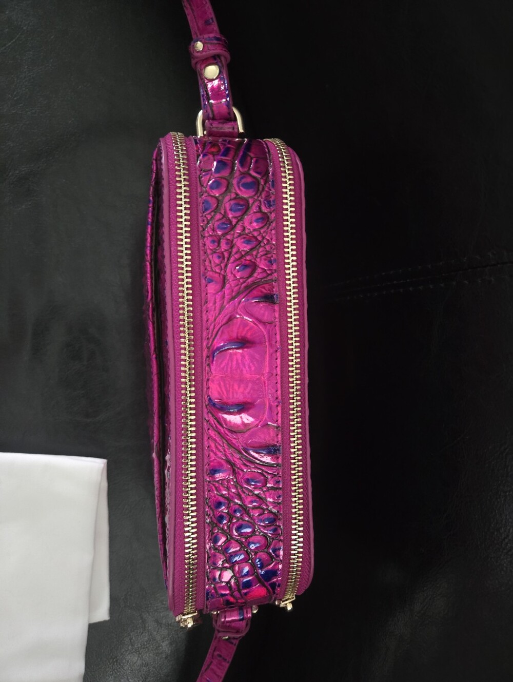 Brahmin Danica Voltage Violet Melbourne Cross Body Bag - Picture 4 of 9